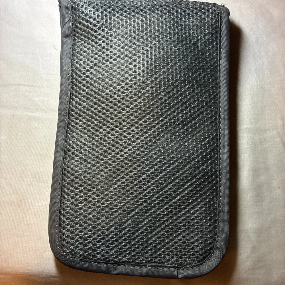 P. Travel-Ultra Slim Design Passport Wallet Holder Organizer w/RFID Gray W/Strap